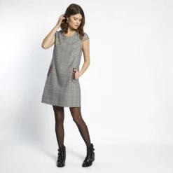 Robe Manches Courtes à Carreaux Calla | Robe Courte 3 SUISSES -Promos Robe Mirage Magasin robe manches courtes a carreaux calla 1179127 1 1140x1140