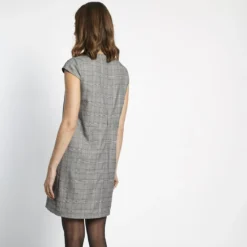 Robe Manches Courtes à Carreaux Calla | Robe Courte 3 SUISSES -Promos Robe Mirage Magasin robe manches courtes a carreaux calla 1179127 4 1140x1140