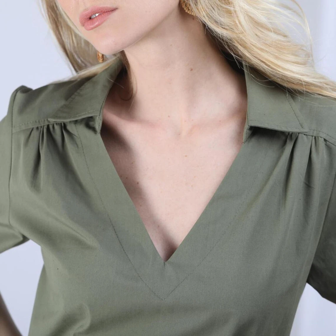 Robe Manches Courtes Ceinturée En Popeline Catherine Réédition | 3 SUISSES 7 Robe Manches Courtes Ceinturée En Popeline Catherine Réédition | 3 SUISSES – Image 5