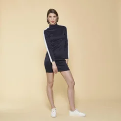 Robe Manches Longues Bandes Contrastées Femme - Bleu | 3 SUISSES