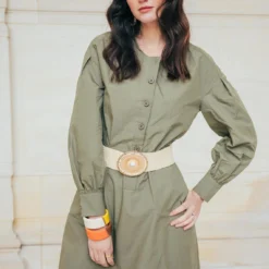 Robe Manches Longues Ceinturée En Popeline Dali Réédition | 3 SUISSES -Promos Robe Mirage Magasin robe manches longues ceinturee en popeline dali reedition 1198131 2 1140x1140