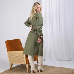 Robe Manches Longues Ceinturée En Popeline Dali Réédition | 3 SUISSES -Promos Robe Mirage Magasin robe manches longues ceinturee en popeline dali reedition 1198131 6 1140x1140