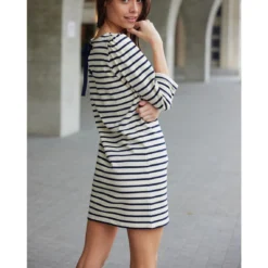 LA PETITE ETOILE Robe MARITA Ecru/marine | 3 SUISSES -Promos Robe Mirage Magasin robe marita ecrumarine 3440426 1 1140x1140
