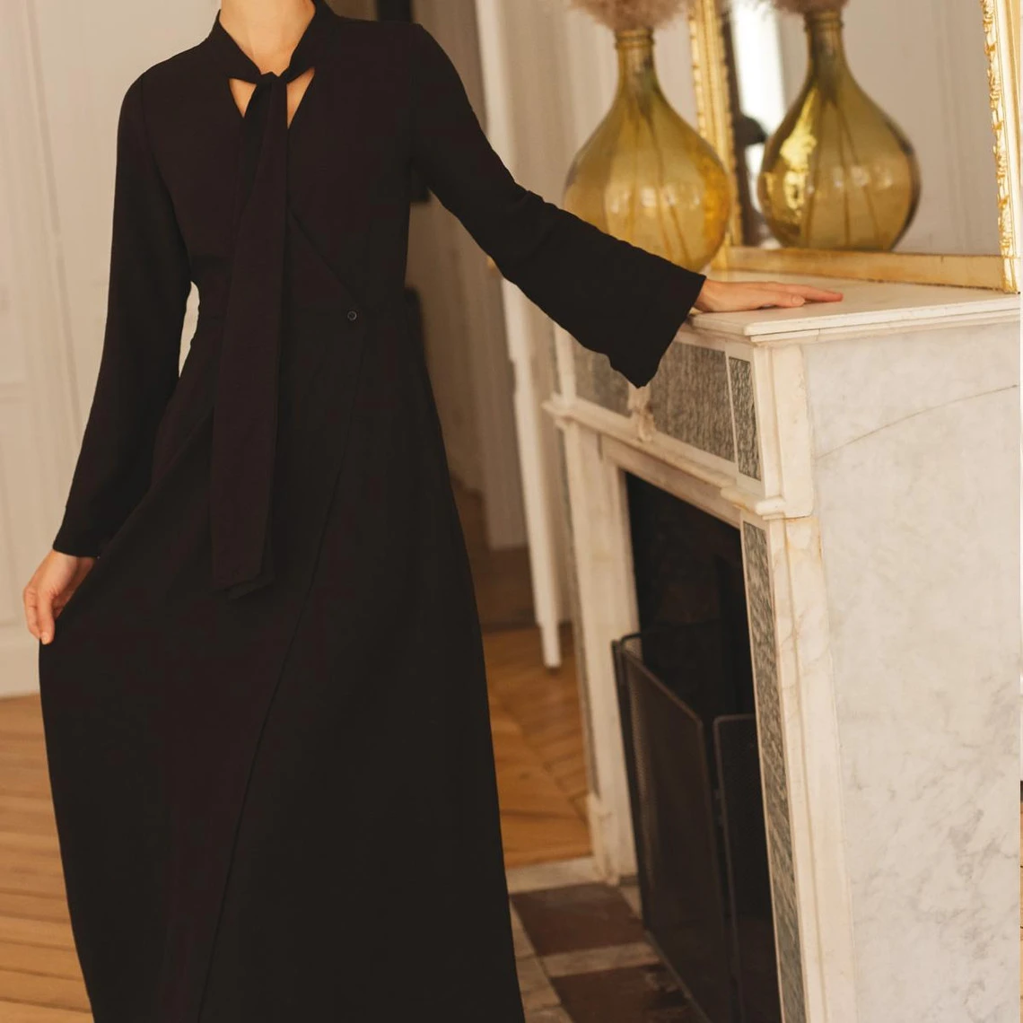 Robe Mi Longue Lavallière Hélène | 3 SUISSES 5 Robe Mi Longue Lavallière Hélène | 3 SUISSES – Image 3