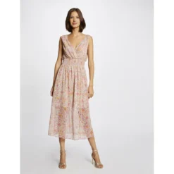 MORGAN Robe Midi Droite Imprimé Végétal | 3 SUISSES -Promos Robe Mirage Magasin robe midi droite imprime vegetal multico 3409130 6479018 18 1140x1140