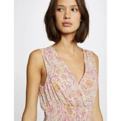 MORGAN Robe Midi Droite Imprimé Végétal | 3 SUISSES -Promos Robe Mirage Magasin robe midi droite imprime vegetal multico 3409130 6479026 26 1140x1140