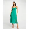 MORGAN Robe Midi évasée Bretelles Chaînes | 3 SUISSES 2 MORGAN Robe Midi évasée Bretelles Chaînes | 3 SUISSES -Promos Robe Mirage Magasin robe midi evasee bretelles chaines vert moyen 3473950 6855540 40 1140x1140