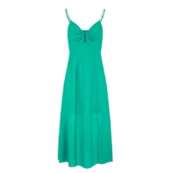 MORGAN Robe Midi évasée Bretelles Chaînes | 3 SUISSES -Promos Robe Mirage Magasin robe midi evasee bretelles chaines vert moyen 3473950 6855544 44 1140x1140