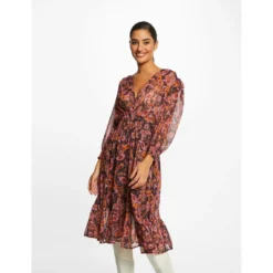 MORGAN Robe Midi évasée Imprimé Cachemire | 3 SUISSES
