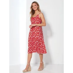 Robe Midi Imprimée à Bretelles Réglables | 3 SUISSES -Promos Robe Mirage Magasin robe midi imprimee a bretelles reglables 3515070 7008262 62 1140x1140
