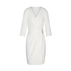 MORGAN Robe Portefeuille Avec Boucle | 3 SUISSES -Promos Robe Mirage Magasin robe portefeuille avec boucle ecru 3393692 6379704 4 1140x1140