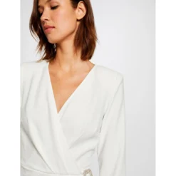 MORGAN Robe Portefeuille Avec Boucle | 3 SUISSES -Promos Robe Mirage Magasin robe portefeuille avec boucle ecru 3393692 6379706 6 1140x1140