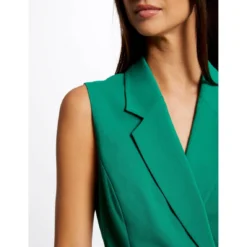 MORGAN Robe Portefeuille Ceinturée Sans Manches | 3 SUISSES -Promos Robe Mirage Magasin robe portefeuille ceinturee sans manches vert 3516950 7019588 88 1140x1140
