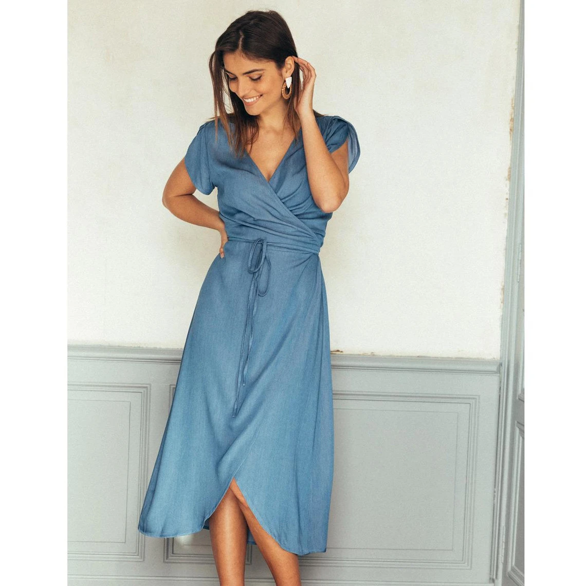 Robe Portefeuille En Tencel Valentina Réédition | Robe Longue 3 SUISSES 3 Robe Portefeuille En Tencel Valentina Réédition | Robe Longue 3 SUISSES