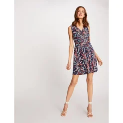 MORGAN Robe Portefeuille Imprimé Abstrait | 3 SUISSES -Promos Robe Mirage Magasin robe portefeuille imprime abstrait marine 3256147 5786173 73 1140x1140