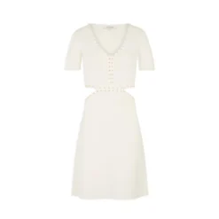 MORGAN Robe Pull Ajustée à Clous Et Ouvertures | 3 SUISSES -Promos Robe Mirage Magasin robe pull ajustee a clous et ouvertures ecru moyen 3508766 6987198 98 1140x1140