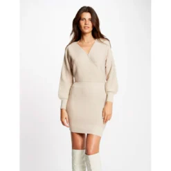 MORGAN Robe Pull Ajustée à Col Effet Croisé | 3 SUISSES