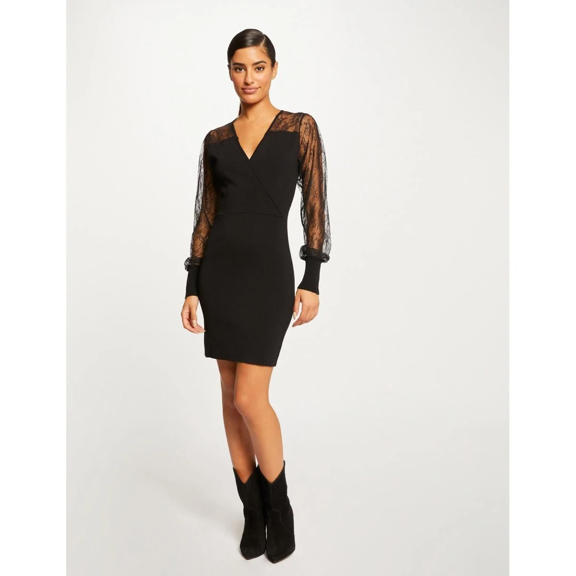 MORGAN Robe Pull Ajustée à Dentelle | 3 SUISSES 4 MORGAN Robe Pull Ajustée à Dentelle | 3 SUISSES – Image 2