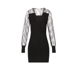 MORGAN Robe Pull Ajustée à Dentelle | 3 SUISSES 10 MORGAN Robe Pull Ajustée à Dentelle | 3 SUISSES -Promos Robe Mirage Magasin robe pull ajustee a dentelle noir 3410690 6486132 32 1140x1140