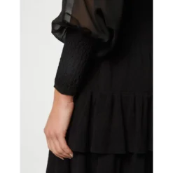 MORGAN Robe Pull Ajustée à Manches Bouffantes | 3 SUISSES -Promos Robe Mirage Magasin robe pull ajustee a manches bouffantes noir 3266432 5832678 78 1140x1140