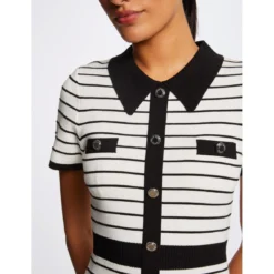 MORGAN Robe Pull Ajustée à Rayures | 3 SUISSES -Promos Robe Mirage Magasin robe pull ajustee a rayures ecru 3507516 6981708 8 1140x1140