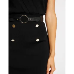 MORGAN Robe Pull Ajustée Ceinturée | 3 SUISSES -Promos Robe Mirage Magasin robe pull ajustee ceinturee noir 3408444 6476388 88 1140x1140