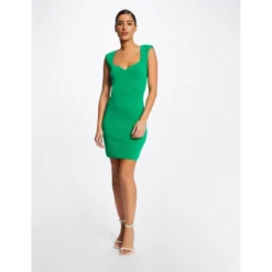 MORGAN Robe Pull Ajustée Encolure Coeur | 3 SUISSES -Promos Robe Mirage Magasin robe pull ajustee encolure coeur vert moyen 3507906 6983526 26 1140x1140