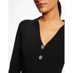MORGAN Robe Pull Ajustée Manches 3/4 NOIR | 3 SUISSES -Promos Robe Mirage Magasin robe pull ajustee manches 34 noir 3433570 6615756 56 1140x1140