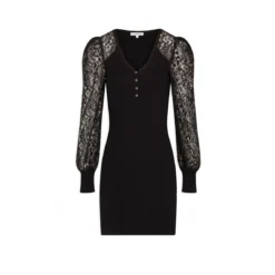 MORGAN Robe Pull Ajustée Manches En Dentelle | 3 SUISSES -Promos Robe Mirage Magasin robe pull ajustee manches en dentelle noir 3408920 6478196 96 1140x1140