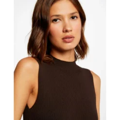 MORGAN Robe Pull Ajustée Sans Manches | 3 SUISSES -Promos Robe Mirage Magasin robe pull ajustee sans manches marron fonce 3408750 6477472 72 1140x1140