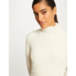 MORGAN Robe Pull Droite à Col Roulé | 3 SUISSES -Promos Robe Mirage Magasin robe pull droite a col roule ivoire 3410700 6486190 90 1140x1140
