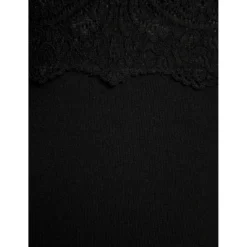 MORGAN Robe Pull Droite Avec Dentelle | 3 SUISSES -Promos Robe Mirage Magasin robe pull droite avec dentelle noir 3408448 6476410 10 1140x1140