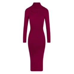 MORGAN Robe Pull Longue Ajustée Fendue | 3 SUISSES -Promos Robe Mirage Magasin robe pull longue ajustee fendue rose fonce 3417878 6523678 78 1140x1140