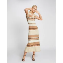 MORGAN Robe Pull Longue Droite à Rayures | 3 SUISSES