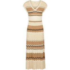 MORGAN Robe Pull Longue Droite à Rayures | 3 SUISSES -Promos Robe Mirage Magasin robe pull longue droite a rayures 3214595 4 1140x1140