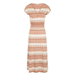 MORGAN Robe Pull Longue Droite Imprimé Chevron | 3 SUISSES -Promos Robe Mirage Magasin robe pull longue droite imprime chevron vieux rose 3507656 6982348 48 1140x1140