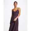 MORGAN Robe Pull Midi évasée à Bretelles Fines | 3 SUISSES -Promos Robe Mirage Magasin robe pull midi evasee a bretelles fines prune 3507722 6982656 56 1140x1140