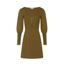 MORGAN Robe Pull Patineuse Avec Col En V | 3 SUISSES -Promos Robe Mirage Magasin robe pull patineuse avec col en v vert moyen 3408974 6478400 1140x1140