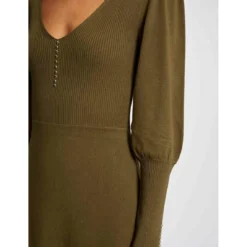 MORGAN Robe Pull Patineuse Avec Col En V | 3 SUISSES -Promos Robe Mirage Magasin robe pull patineuse avec col en v vert moyen 3408974 6478406 6 1140x1140