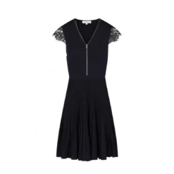 MORGAN Robe Pull Patineuse Manches En Dentelle | 3 SUISSES -Promos Robe Mirage Magasin robe pull patineuse manches en dentelle marine 3408986 6478436 36 1140x1140