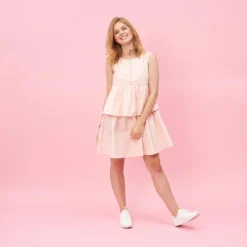 Robe Sans Manche 2 Volants Effet Plissé Femme - Rose | 3 SUISSES -Promos Robe Mirage Magasin robe sans manche 2 volants effet plisse femme rose 937987 1 1140x1140