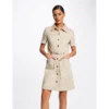 MORGAN Robe Trapèze Boutonnée Avec Boucle | 3 SUISSES 2 MORGAN Robe Trapèze Boutonnée Avec Boucle | 3 SUISSES -Promos Robe Mirage Magasin robe trapeze boutonnee avec boucle beige 3507792 6983006 6 1140x1140