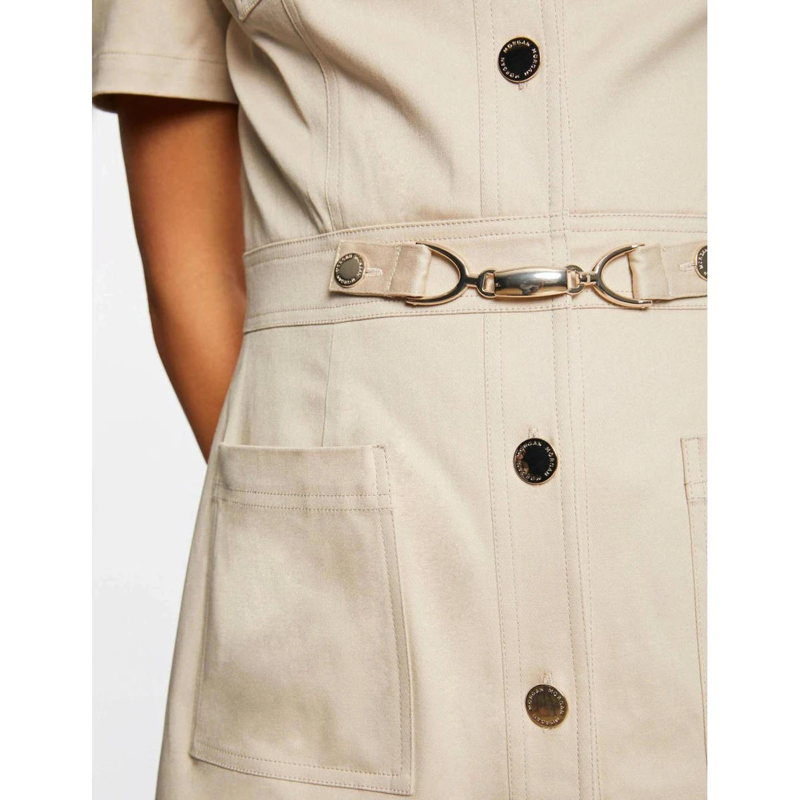 MORGAN Robe Trapèze Boutonnée Avec Boucle | 3 SUISSES 8 MORGAN Robe Trapèze Boutonnée Avec Boucle | 3 SUISSES – Image 6