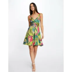 MORGAN Robe Trapèze Imprimé Végétal | 3 SUISSES -Promos Robe Mirage Magasin robe trapeze imprime vegetal multico 3507588 6982026 26 1140x1140