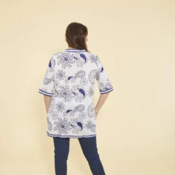 Robe Tunique Imprimée Femme - Imprimé Bleu | Tunique 3 SUISSES -Promos Robe Mirage Magasin robe tunique imprimee femme imprime bleu 978203 4 1140x1140