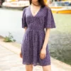 LA PETITE ETOILE Robe Violette Manches Courtes ZANA | 3 SUISSES -Promos Robe Mirage Magasin robe zana 3404840 1140x1140